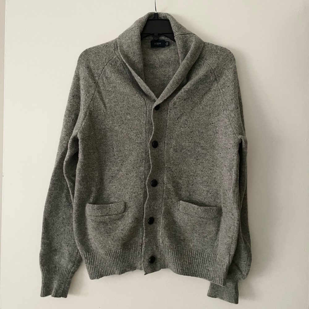J Crew Lambswool Sweater Cardigan